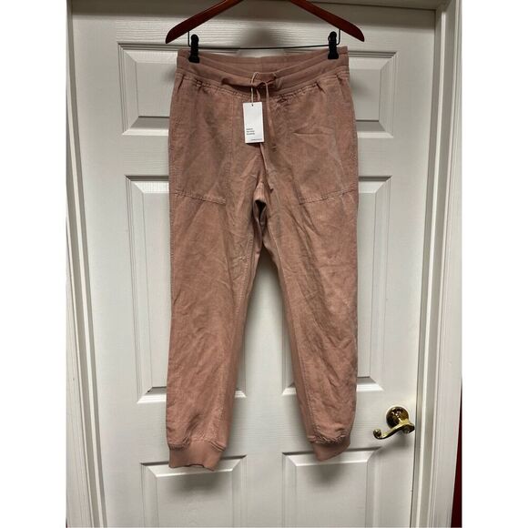 Haven Well Within Pink Lyocell Linen Pink Coastal Grandma Jogger Pants sz S NWT - Picture 1 of 11